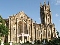 The Gothic Revival style Medak Cathedral is one of the largest churches in Asia.[168]