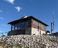 Mount Holmes Fire Lookout photographed in 2012, intact