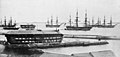 The Grassy Bay anchorage seen from HMD Bermuda in 1865