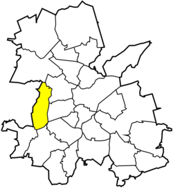 Location of Zebrzydowice within Rybnik
