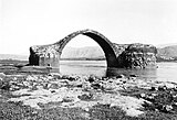 Zengid Ain Diwar Bridge. Built under Qutb al-Din Mawdud, from 1146 to 1163 CE. Cizre.[99]