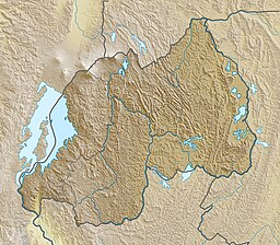 Location of the lake in Rwanda