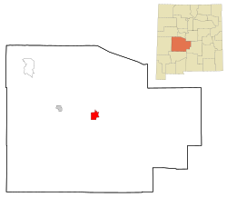 Location of Socorro in Socorro County, New Mexico