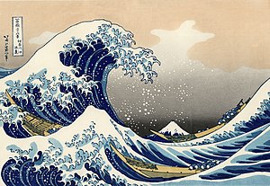 "Behind the Great Wave at Kanagawa", by Hokusai