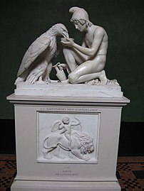 Ganymed, den Adler des Zeus tränkend (Marmorgruppe von Bertel Thorvaldsen) 1817, Thorvaldsen-Museum, Kopenhagen