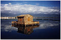 Traditional stilt house in the Missolonghi Lagoon, Western Greece, Greece
