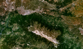 Satellite view with Bursa in the northwest