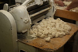 Dough before insertion into rohlík machine