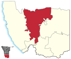 Karte Bethanie in Namibia