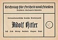 Stimmzettel zur Reichstagswahl von 1936.