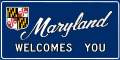 Maryland welcome sign, c. 1980s
