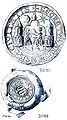 Seals from 1421 (top) and from 1608 (bottom)