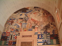 Mural in the Burgerzaal of Rotterdam City Hall