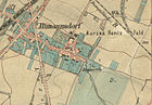 1872: Eiswerk bei Altmannsdorf, dunkelgrüne Flächen bedeuten Gärten