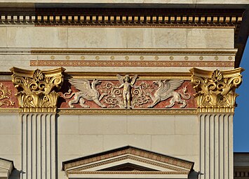 Greek Revival Corinthian pilasters on the Austrian Parliament Building, Vienna, by Theophil von Hansen, 1873–1883[16]