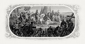 Girsch's engraving of DeSoto Discovering the Mississippi