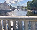 View from the Bode Museum bridge on to the river