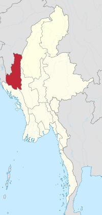 Location of Chin State in Myanmar