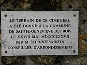 Sign for Cimetière de Liers