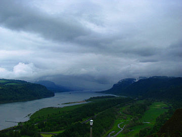 Columbia River Gorge, photographed from Crown Point.
