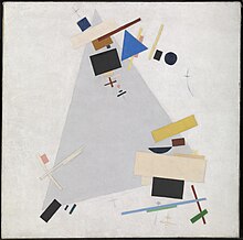 Example of Suprematism – an art movement influenced by Cubo-Futurism