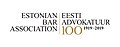 The logo of the centenary of the Estonian Bar Association celebrated in 2019