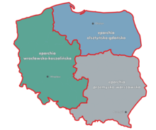 Eparchy of Wrocław-Koszalin in green