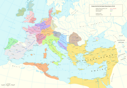 Gepid kingdom in Europe following the end of the Western Roman Empire in 476 AD