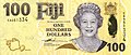 Fiji 100 Dollar in De La Rue's Optiks.