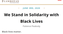 A website standing in support of the Black Lives Matter movement during the George Floyd protests