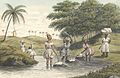 Frühe Darstellung aus Afrika (ca. 1844) (Betroffene rechts im Bild)