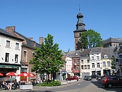 Gembloux town hall square and belfry