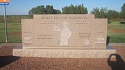 Monument off U.S. Highway 83 to George Preston Humphreys (1899-1979), the manager of the 6666 Ranch, who also served as King County sheriff from 1928 to 1948