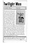 Guild press also offered reprints of gay classics, such as the 1931 novel Twilight Men - the catalog editor describes it as the first gay novel he ever read.