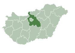 Pest County within Hungary