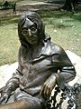 John Lennon bronze sculpture with his current removable glasses.