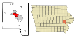 Location of Coralville, Iowa
