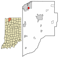 Location of Trail Creek in LaPorte County, Indiana.