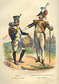 A pre-1812 drummer and Drum major