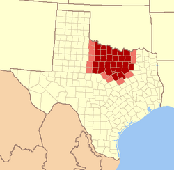 North Texas counties in red