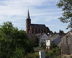 Orenhofen with church St. Rochus
