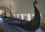 Viking ship inside the museum