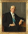 A portraits of Gustav V, one of Bernhard Österman's last paintings