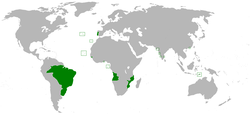 The United Kingdom of Portugal, Brazil and the Algarves with its colonies