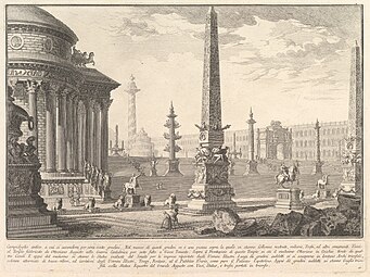 The ancient Capitol ascended by approximately one hundred steps . . .; by Giovanni Battista Piranesi; c.1750; etching; size of the entire sheet: 33.5 × 49.4 cm; Metropolitan Museum of Art, New York City