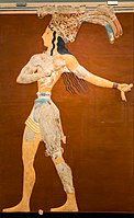 the so-called Prince of the Lilies from Knossos, a very controversial reconstruction, AMH
