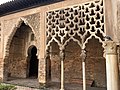 An old example of the sebka pattern or interlacing arch motif in the Almohad-era Patio del Yeso in the Alcazar of Seville, Spain