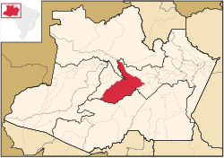 Coari municipality (red) in Amazonas state