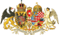 Osterreich-Ungarn 1915: Die drei Rangkronen Rudolfskrone, Stephanskrone, und die Habsburgerkrone - wo ist das Oberwappen?