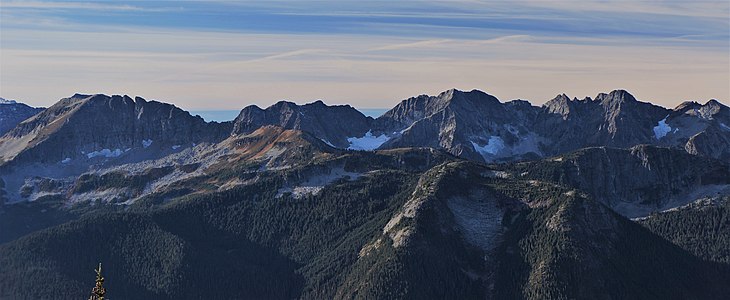 Beebe Mountain (left) and Elija Ridge